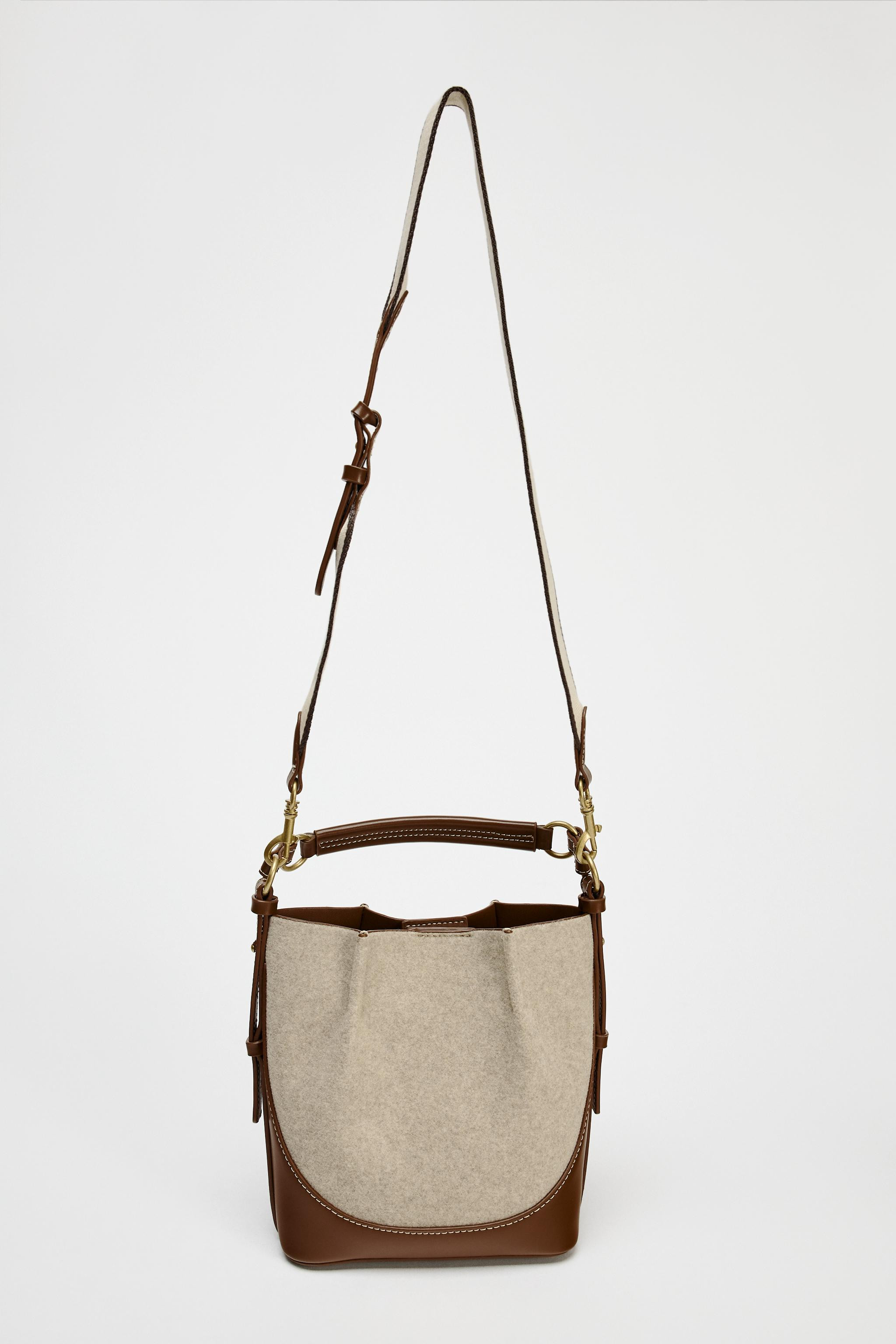 TOPSTITCHED BUCKET BAG | Zara US