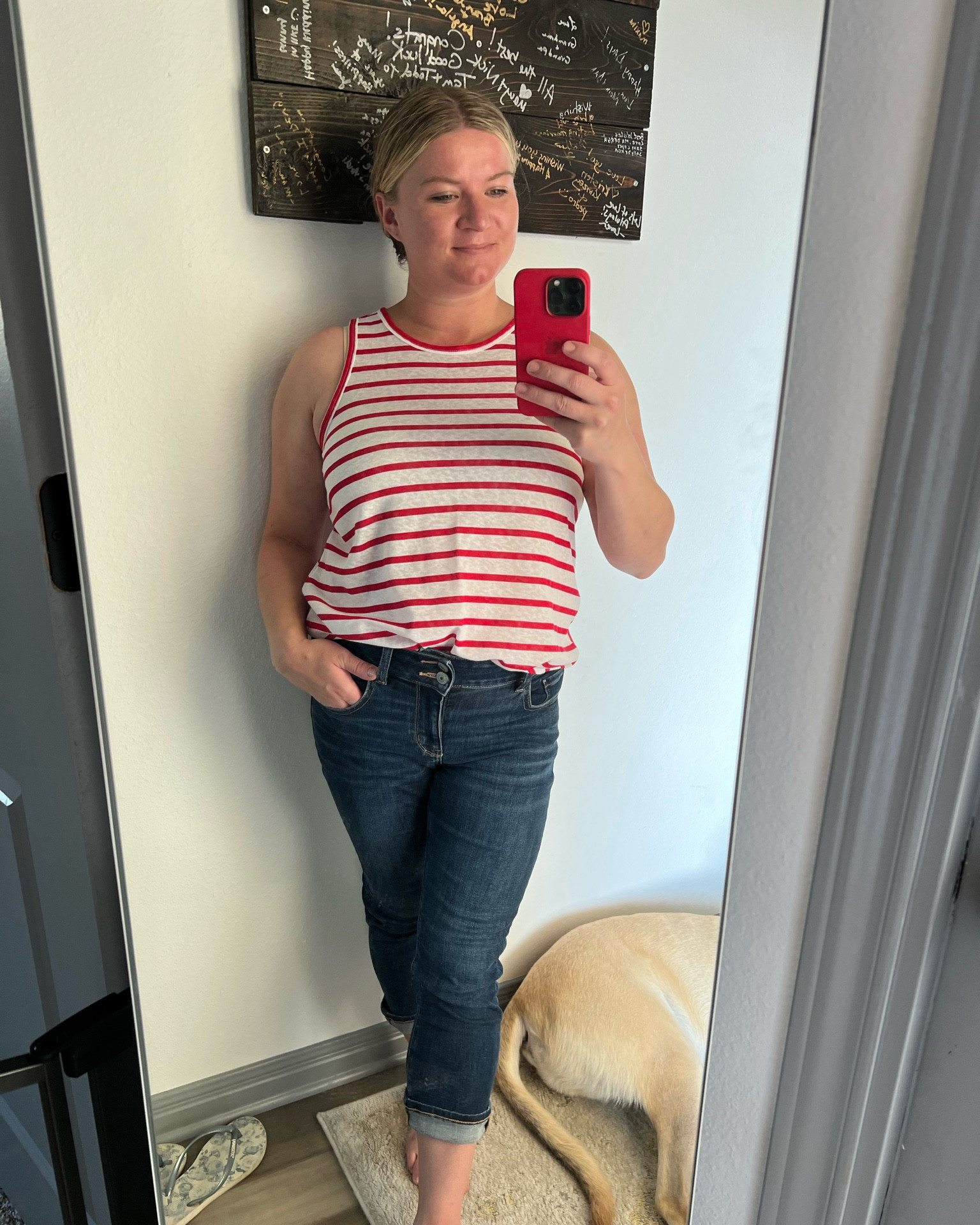 Red and white striped tank top from loft

#LTKFind #LTKunder50 #LTKstyletip