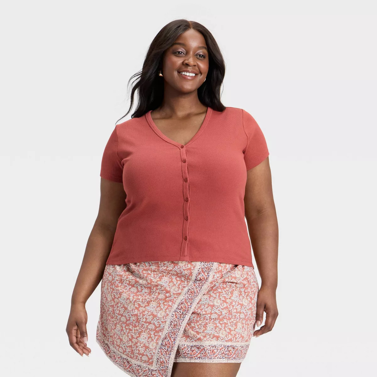 Women's Short Sleeve V-Neck Button-Down Shirt - Universal Thread™ | Target