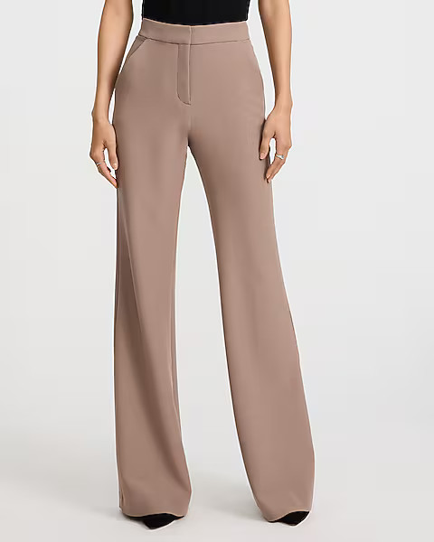 Editor Studio Stretch Twill High Waisted Flare Trouser | Express