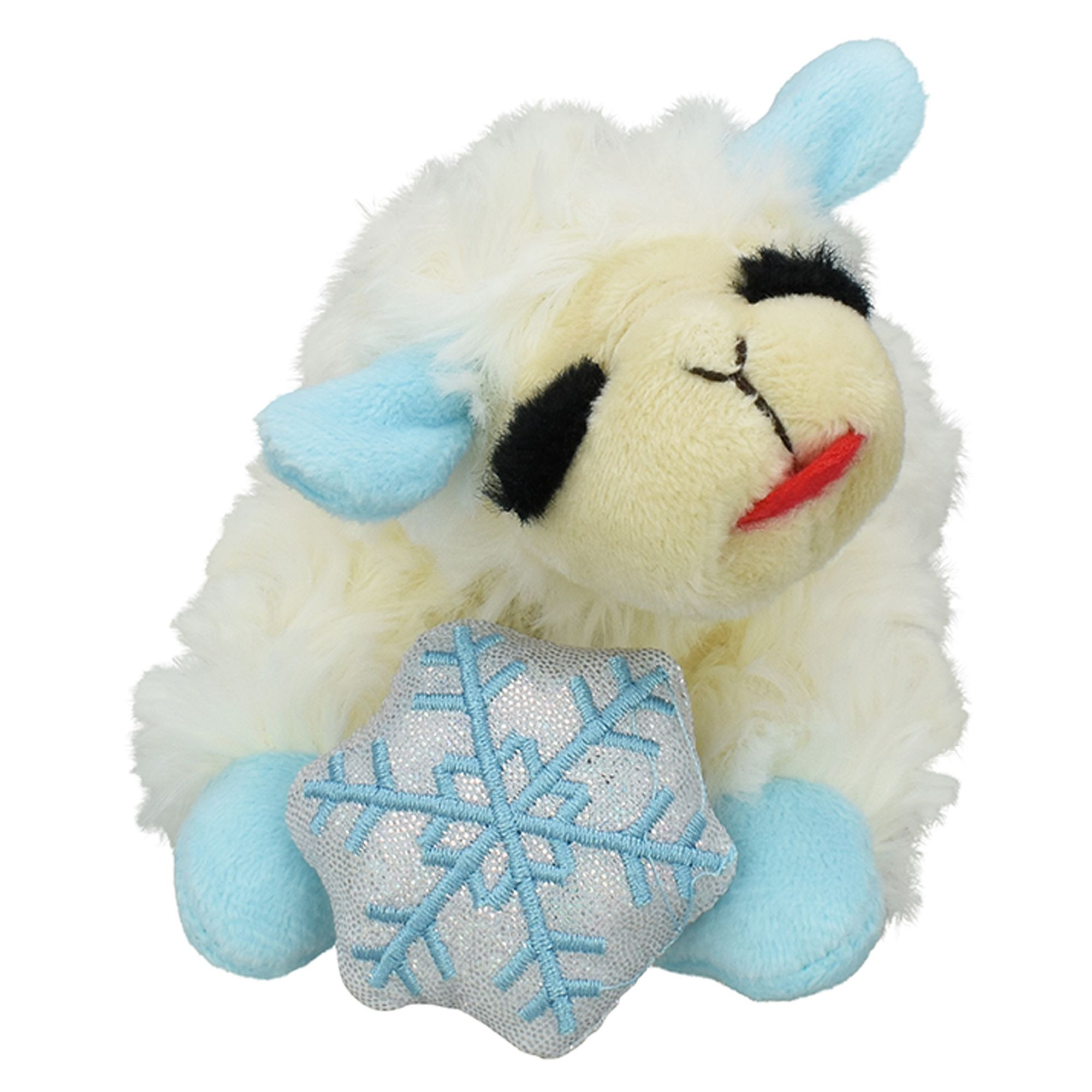 Multipet Holiday Lamb Chop Blue Paws Sparkle Snowflake 6" | PetSmart