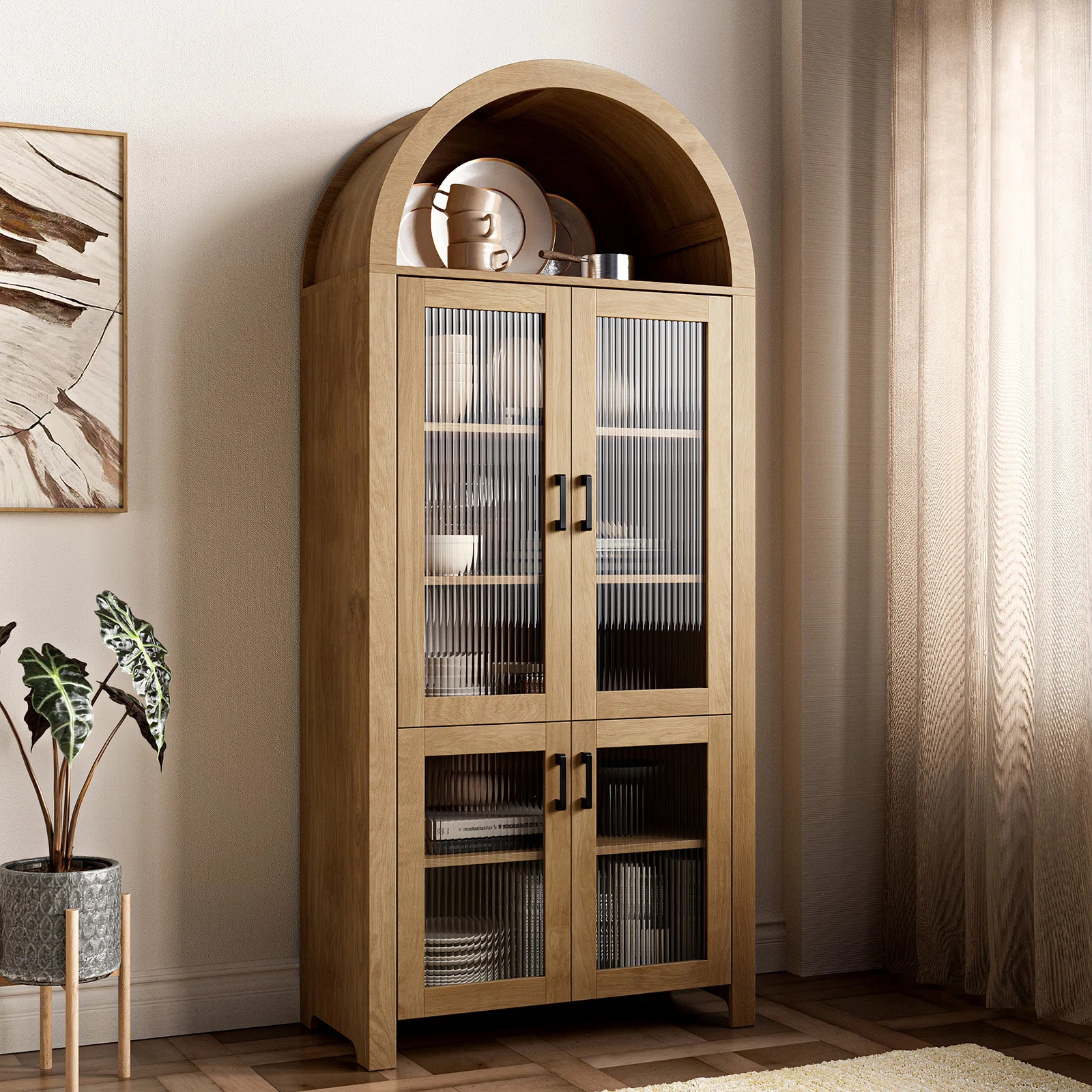 Winston Porter Arched Display Cabinet & Reviews | Wayfair | Wayfair North America