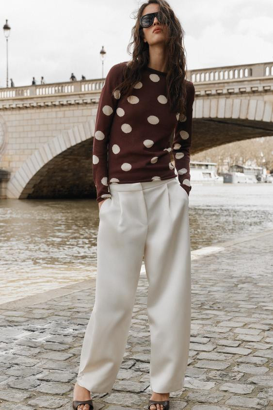 POLKA DOT KNIT TOP | Zara US