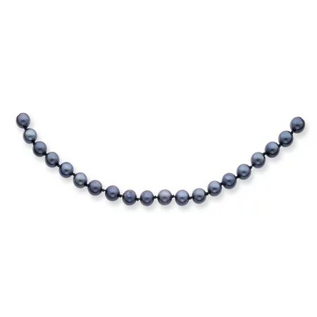 14k White Gold Black Pearl Necklace 24inch | Walmart (US)