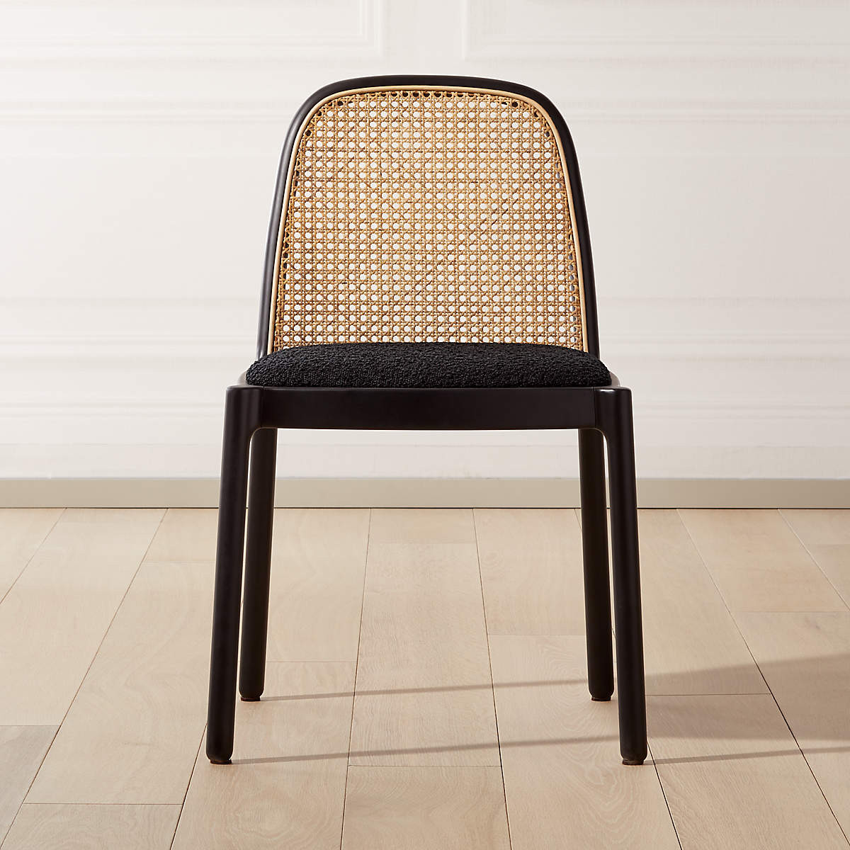 Nadia Black Modern Cane Chair + Reviews | CB2 | CB2