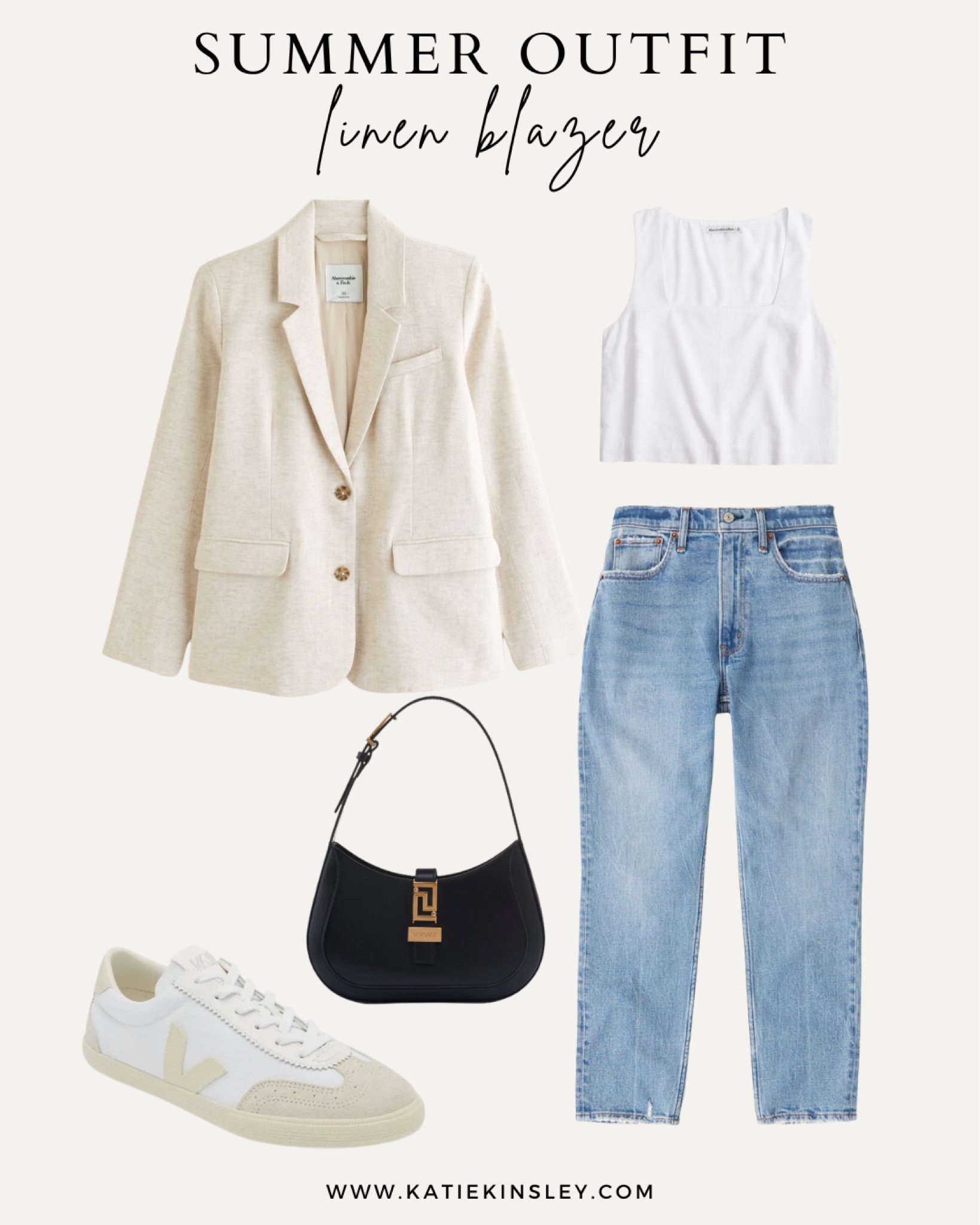 Summer outfit idea - linen black, white crop top, mom jeans, sneakers, black handbagg

#LTKSeasonal #LTKStyleTip #LTKMidsize