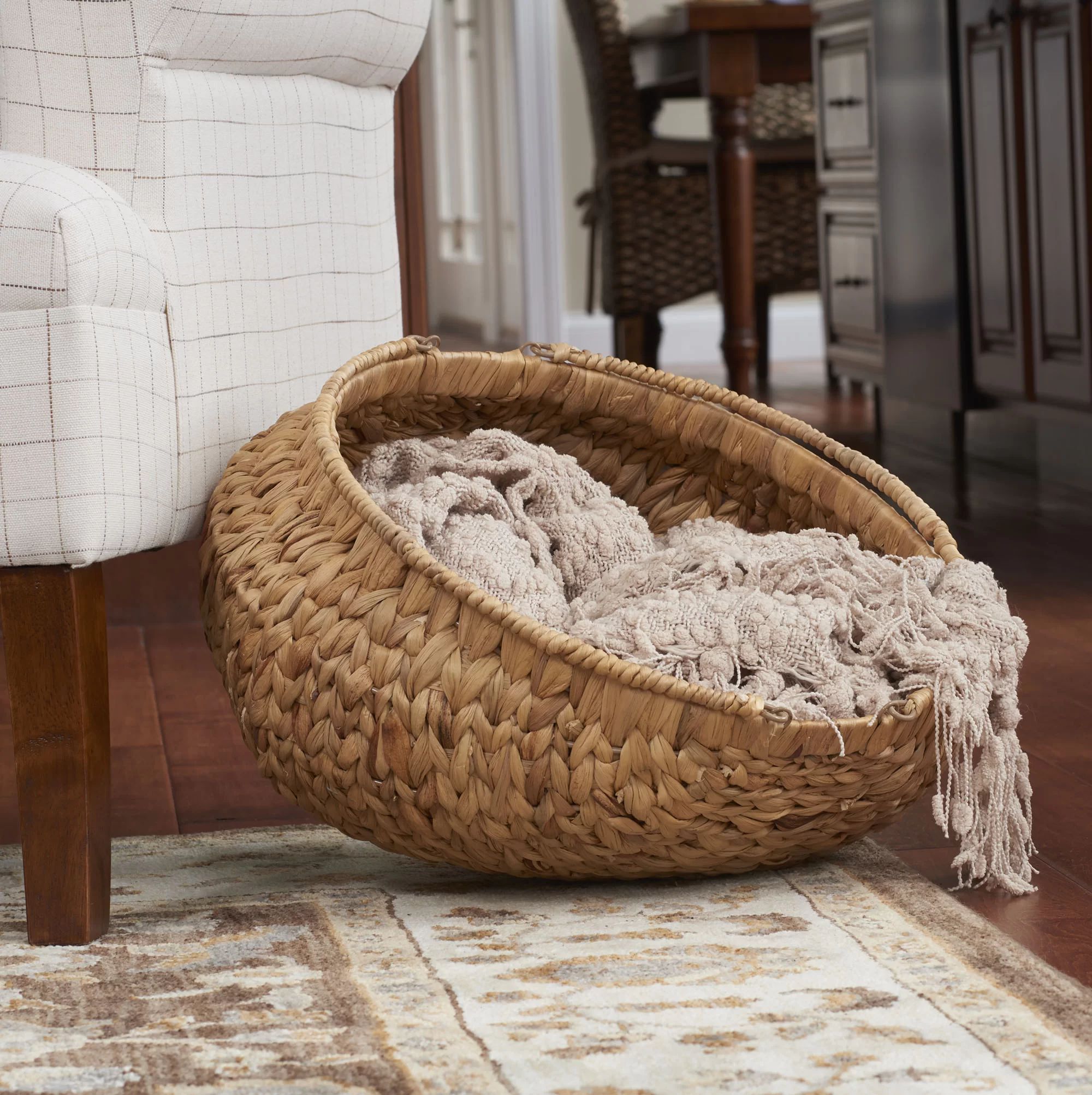 Household Essentials Decorative Round Wicker Basket & Reviews | Wayfair | Wayfair North America