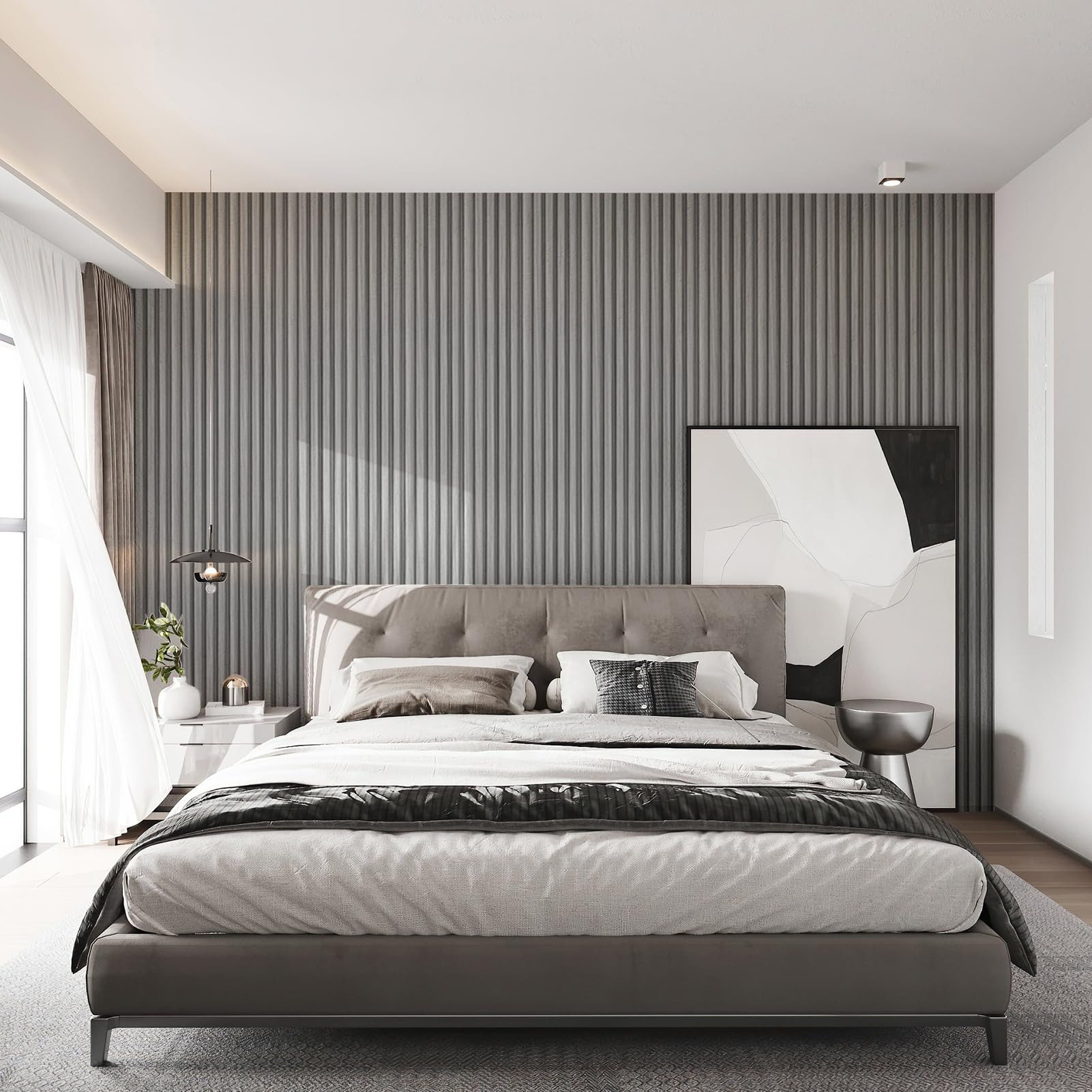 Art3d Slat Wall Panels, WPC Soundproof 3D Wall Paneling for Interior Wall Decor, TV Background, 8... | Amazon (US)