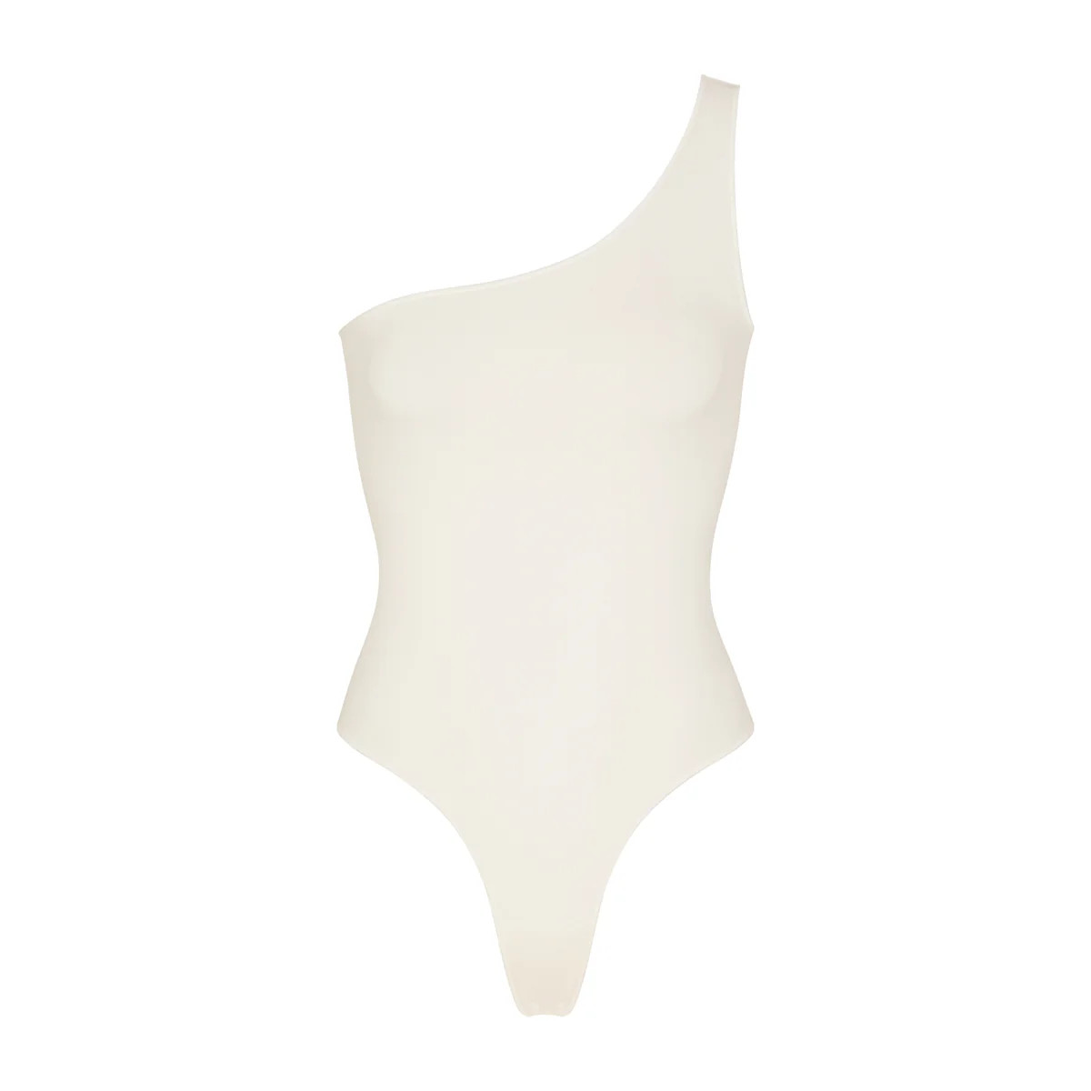 ESSENTIAL ONE SHOULDER BODYSUIT | ECRU | SKIMS (US)