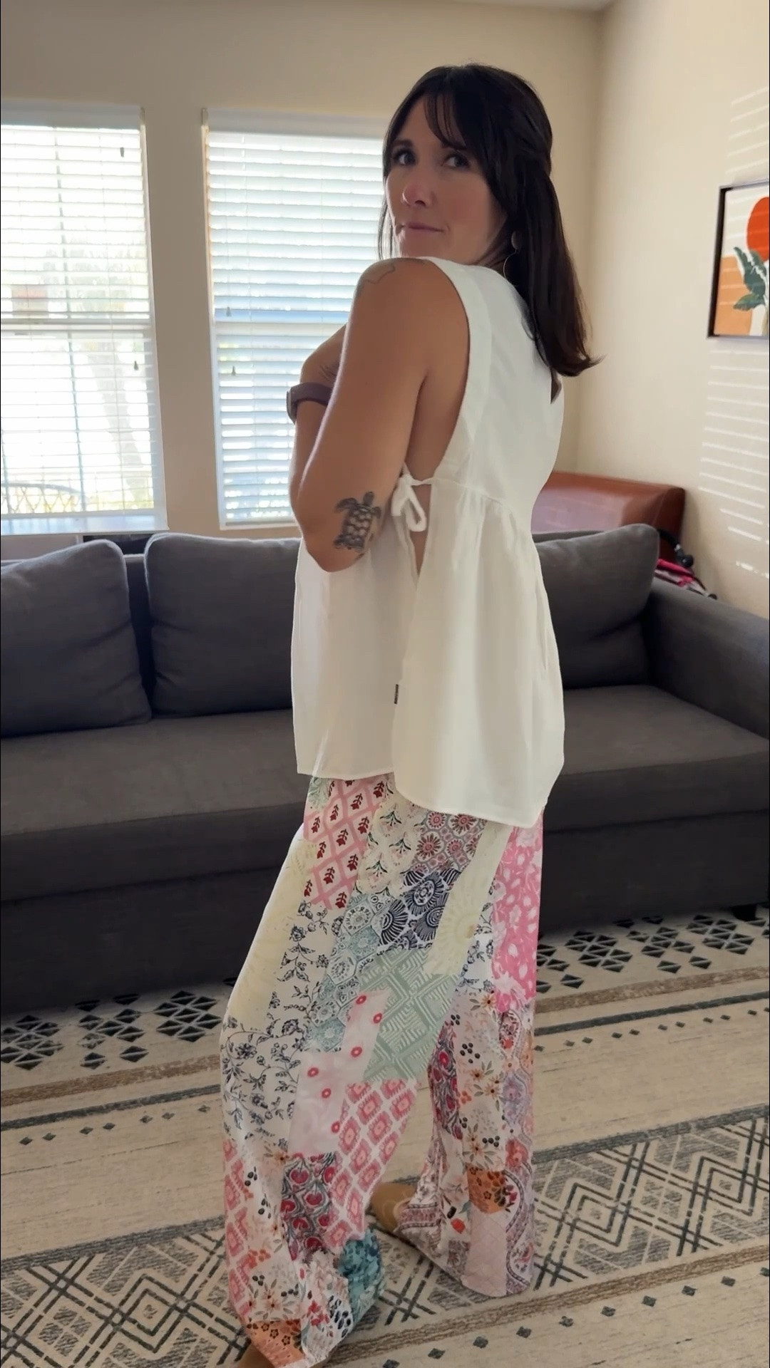 Lightweight, flowy, and made for summer days. This breezy top paired with these flowy wide-leg pants is the kind of outfit that keeps you comfortable while still looking put together. Perfect for running errands, lunch with friends, vacation days, or just everyday mom life. 🤍✨

Everything is linked here on my LTK! 🛍️

#LTKStyle #SummerOutfit #EverydayStyle #MomStyle #CasualChic #SummerFashion #OOTD #WideLegPants #FlowyStyle #NeutralStyle #LTKFinds #FashionOver30 #EasyOutfitIdeas #SummerWardrobe #ComfyAndCute
