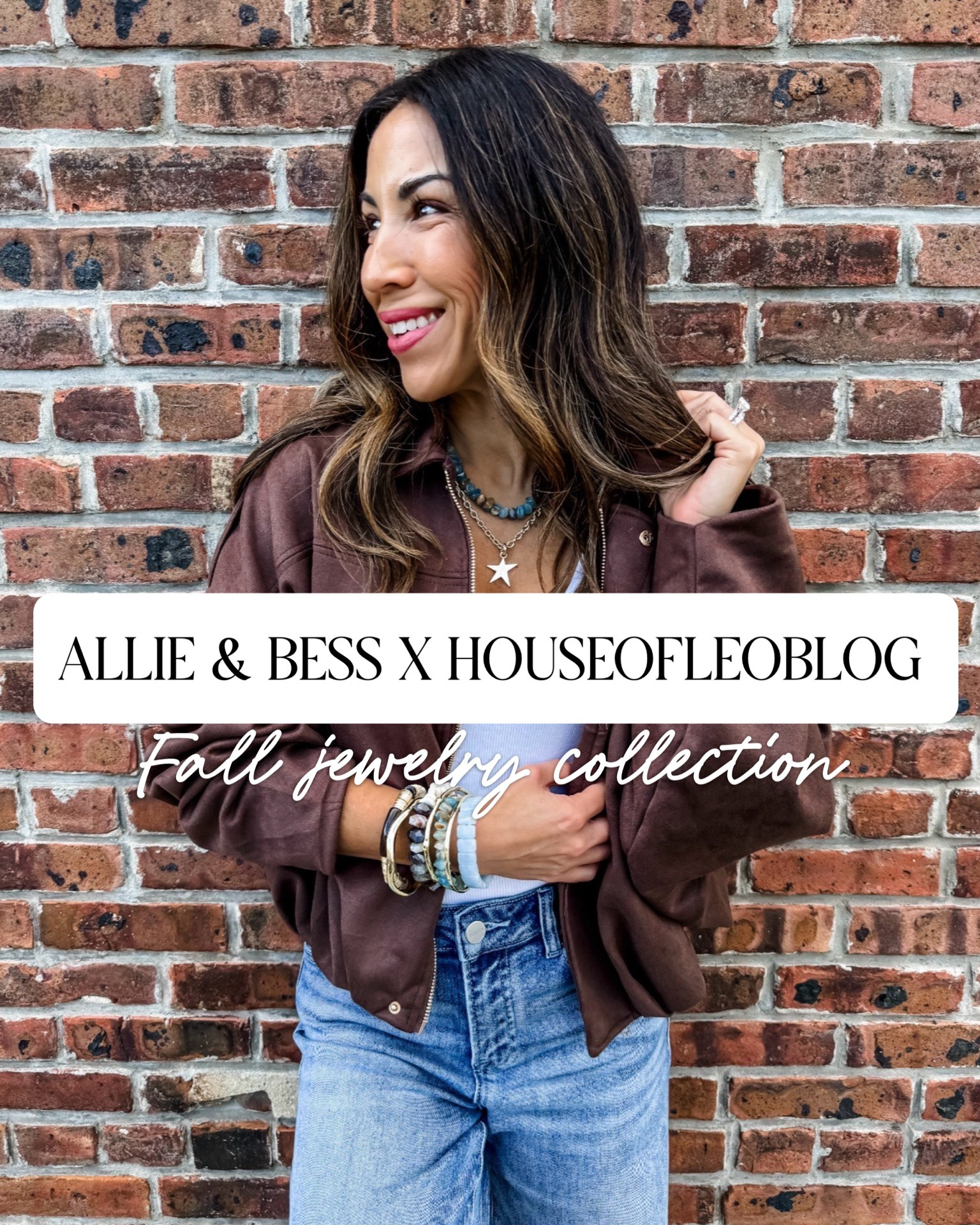 My fall jewelry collection with @shopalliebess is live! You all know that this is pretty much the only jewelry brand I wear, and it was such an honor to have the opportunity to curate another collection with them. I wanted earthy neutral colors that reminded me of cool, crisp fall mornings. Pieces that would complement your casual outfits and that you would actually wear every day (not pieces that you’re saving for special occasions). So happy with how this bracelet stack and necklace stack came out. I truly hope you love it! Use my code HOUSEOFLEO20 for 20% off. 

Jewelry code HOUSEOFLEO20. Jeans code FF20. Bag code GIGI20. 

Fall jewelry. Fall bracelets. Bracelet stack. Star necklace.