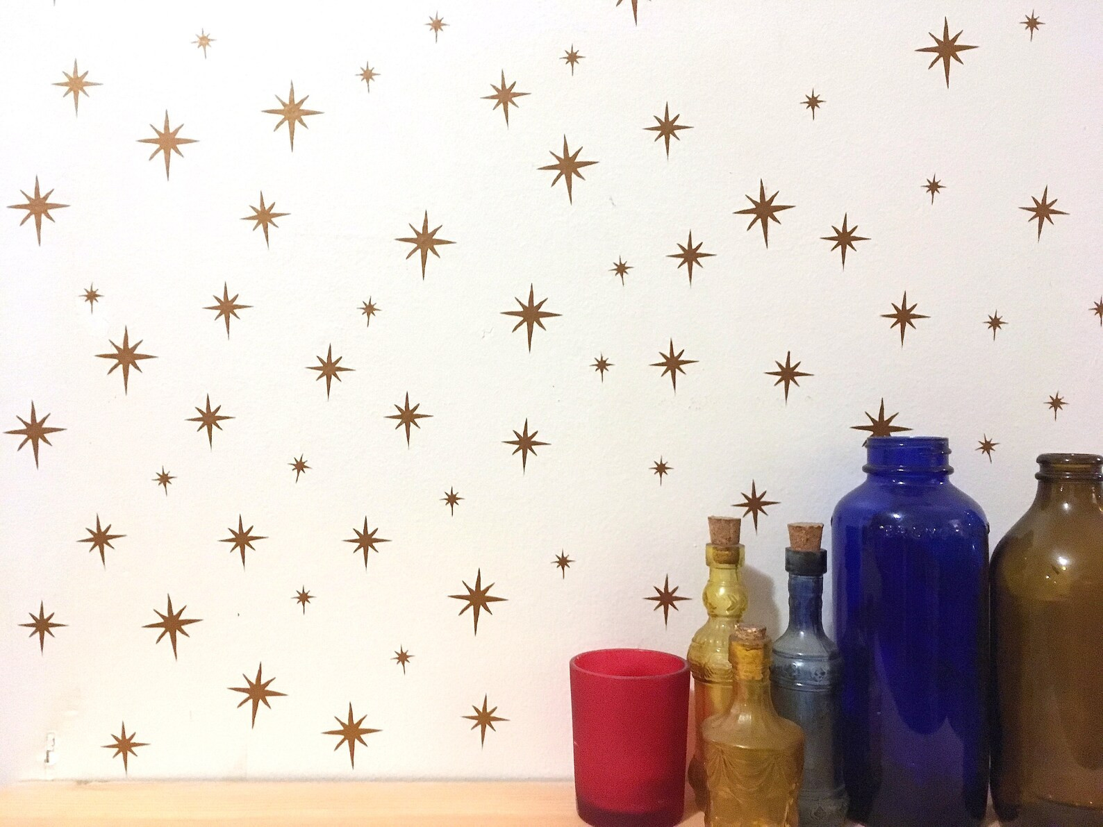 Sparkle Wall Decals/ Star Decals/ Sparkle Vinyl Decal/ Pattern Decal/ Nursery Decor/ Star Wall Ar... | Etsy (US)