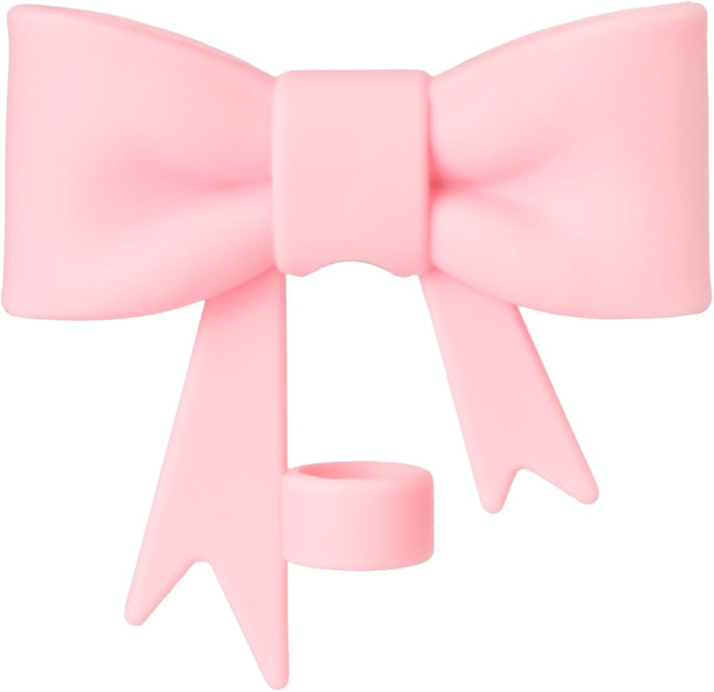 10mm Bow Shape Straw Topper for Stanley Cup (Pink) | Amazon (US)