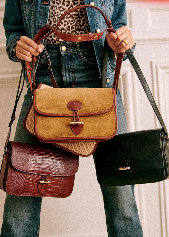 Milo Bag - Taupe - Split cowhide leather - Sézane | Sezane Paris