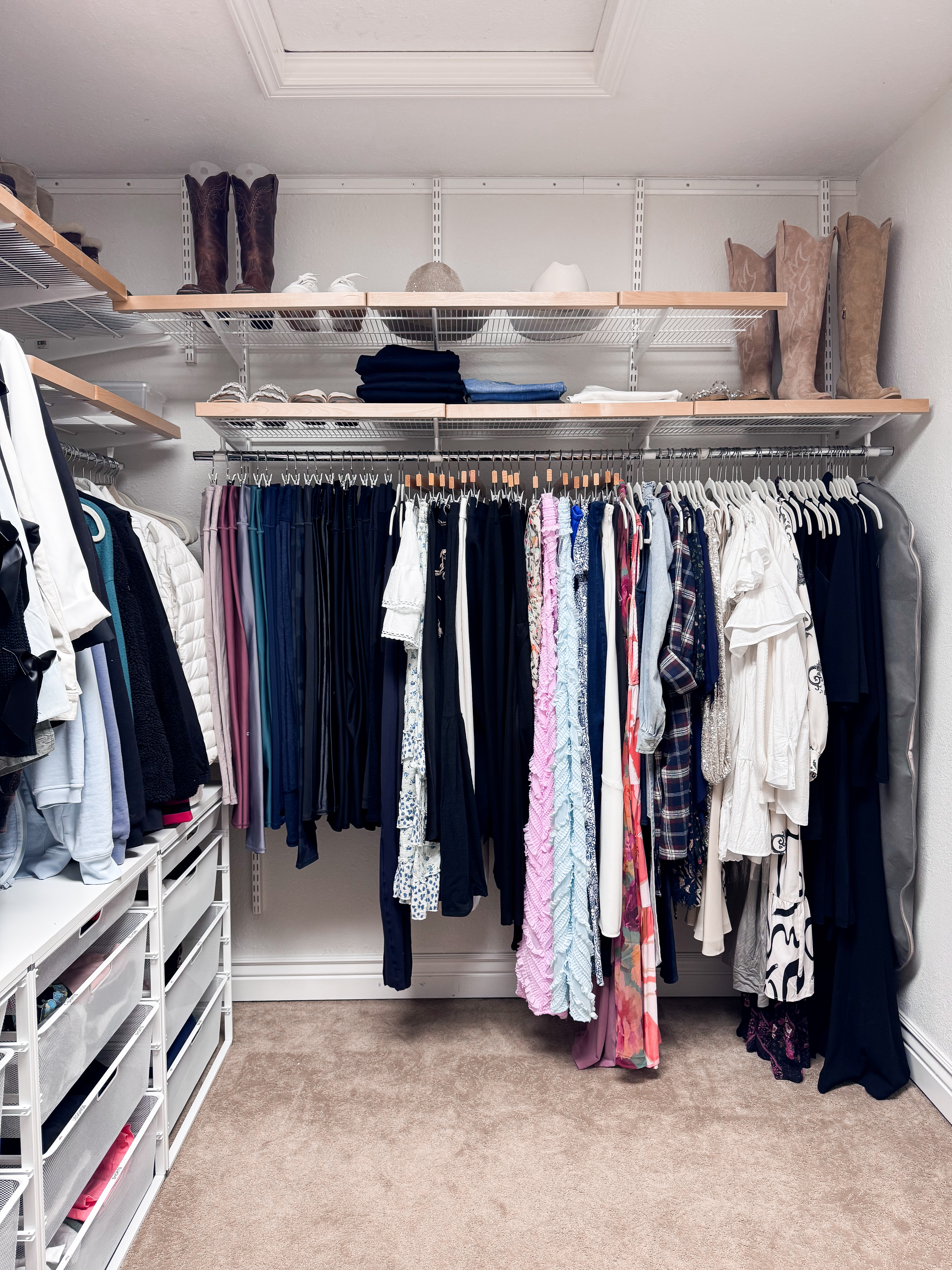 Before < After Whether it's a new year or not, it's always a great time to declutter and organize your closet! I did mine last year and it has paid me back in so many ways (including more time!) since. I love hanging my leggings with hanging clips and having my boots upright too! 

 #LTKHome #LTKSaleAlert