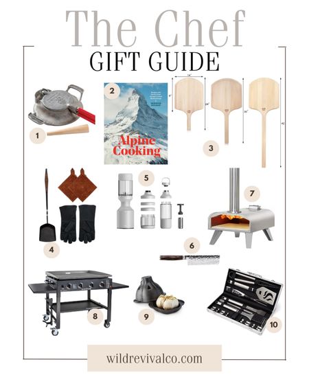 The gift guide for the chef! Pizza oven. Cook book. Grill tools. Blackstone grill. Cooking gloves. Krumkake Iron. Blender and Hydration System. 

#LTKSeasonal #LTKhome #LTKHoliday