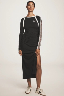 Daily Practice Long-Sleeve Ruched Midi Dress | Anthropologie (US)