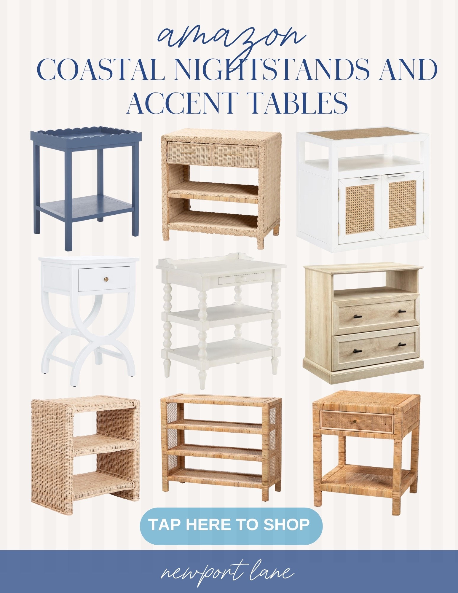 Upgrade your room with these new collection of nightstands and accent tables that's both pretty and practical! The storage is amazing, making it easy to keep all your bedside essentials within arm's reach.

amazon home, bedroom furniture, living room finds, storage solution, organization hacks, rattan and coastal tables, blue and white, decor inspo

#LTKHome #LTKSeasonal #LTKU