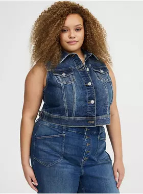 Vintage Cropped Denim Vest | Torrid (US & Canada)
