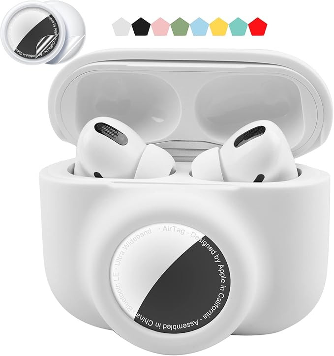 2 in 1 Protective Skin Case Compatible for Airpods Pro and Airtag Case Combo Set, Silicone GPS Tr... | Amazon (US)