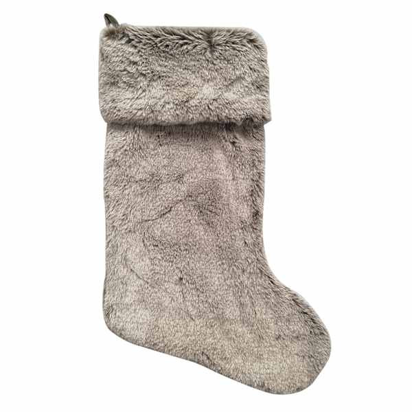 Honeybloom Brown Fur Stocking, 19" | At Home