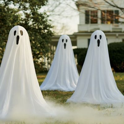 Staked Ghosts with Lights, Set of Three | Grandin Road | Grandin Road