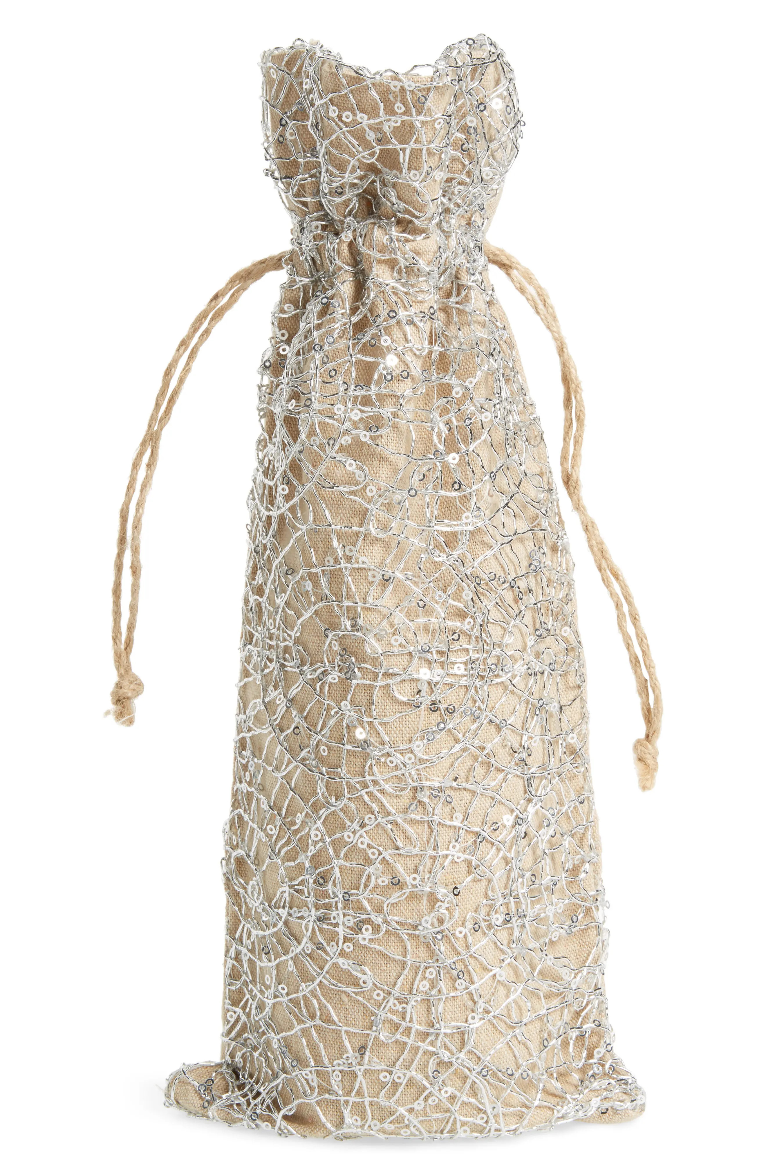 Metallic Overlay Wine Bag | Nordstrom