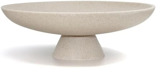 Large Decorative Bowl, Modern Resin Pedestal Bowl for Home Decor, Stylish Fruit Bowl for Kitchen ... | Amazon (US)