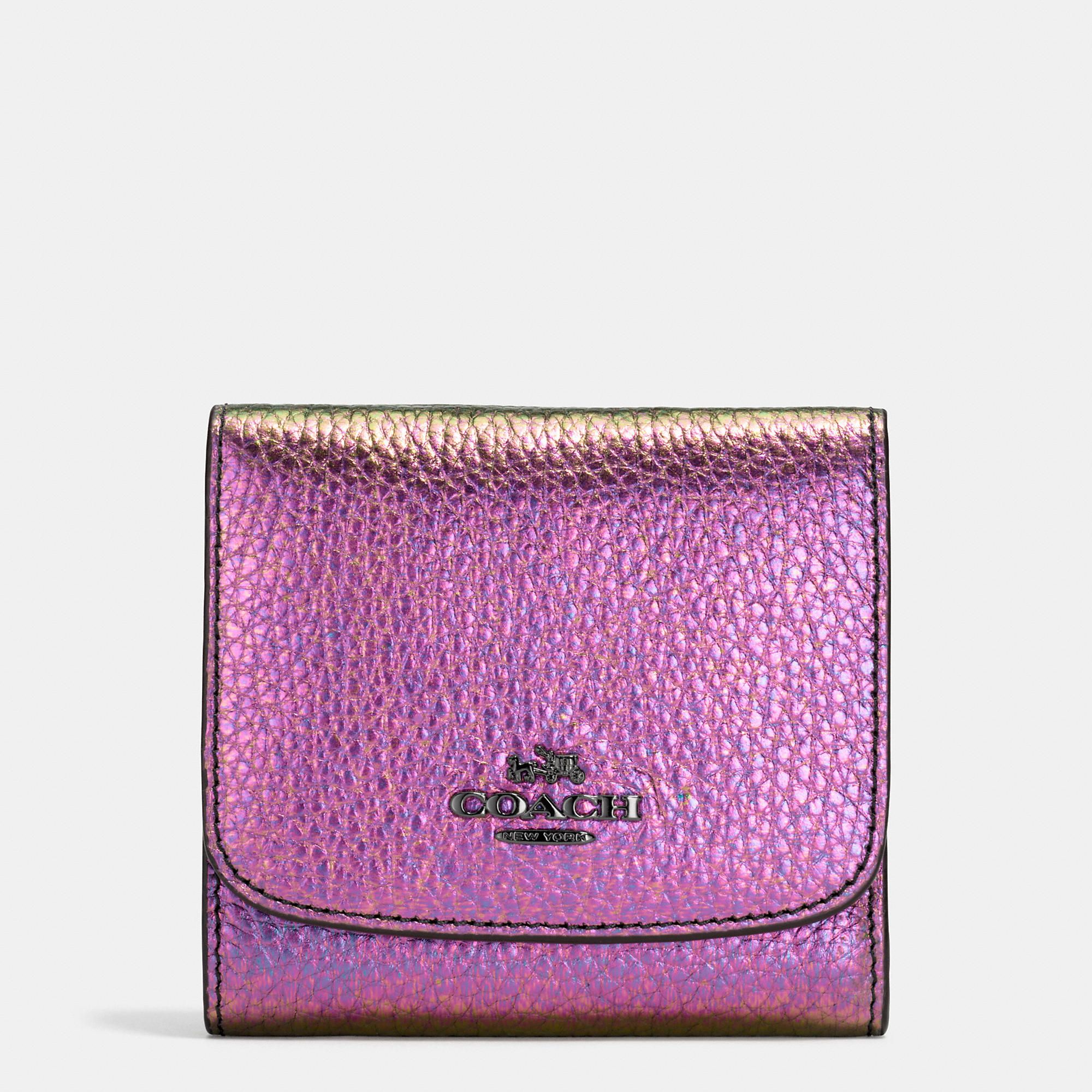 Coach Small Wallet In Hologram Leather | Coach (UK)