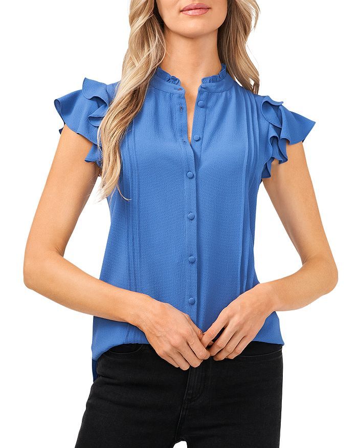 CeCe Pintucked Button Front Blouse Women - Bloomingdale's | Bloomingdale's (US)