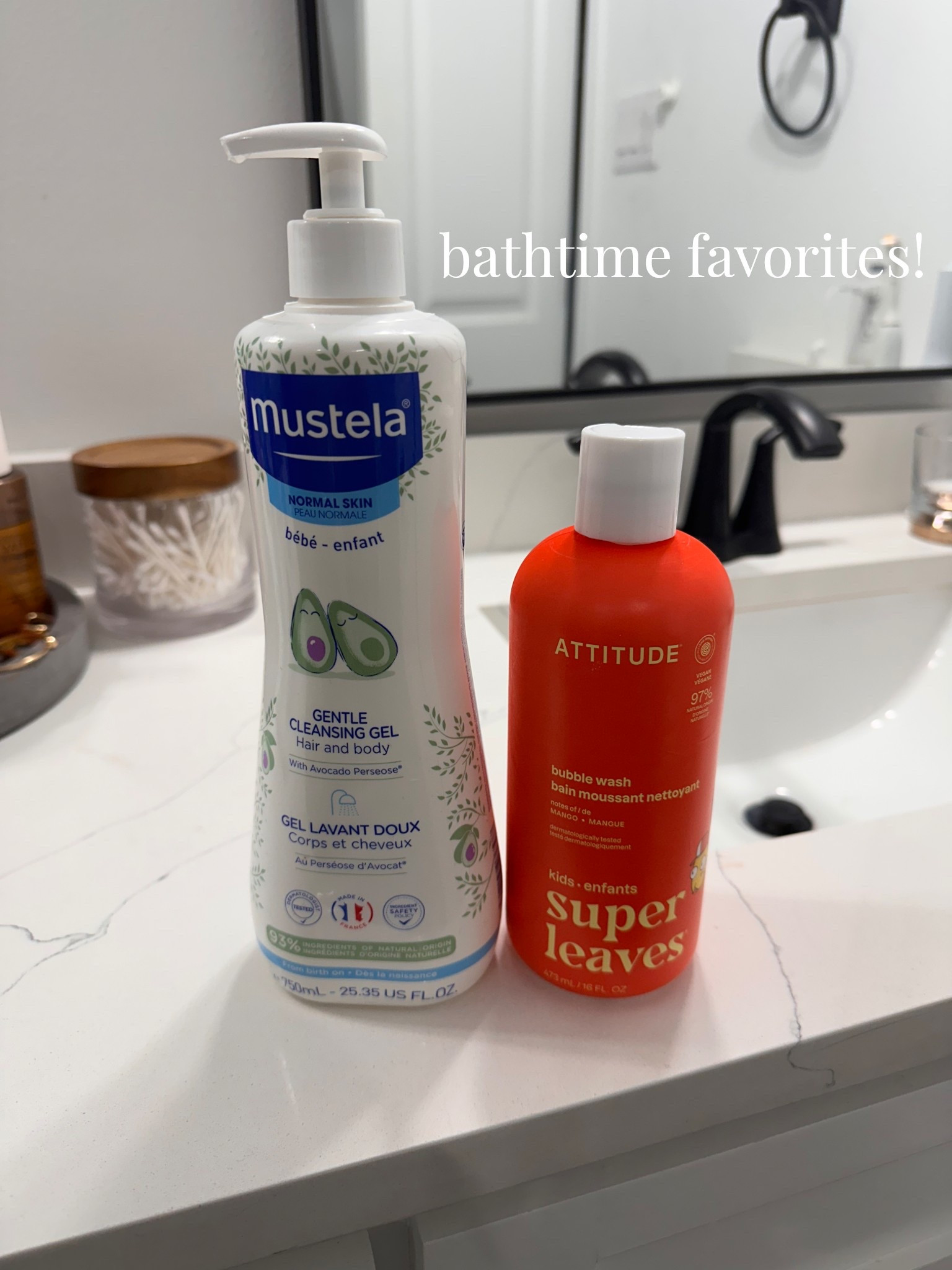 bathrooms favorites for our 17 month old. we’ve been using the mustela bodywash since she was born & love the brand “attitude” from bottle wash soap to bubble bath! 

#LTKmomlife #LTKBaby #LTKKids