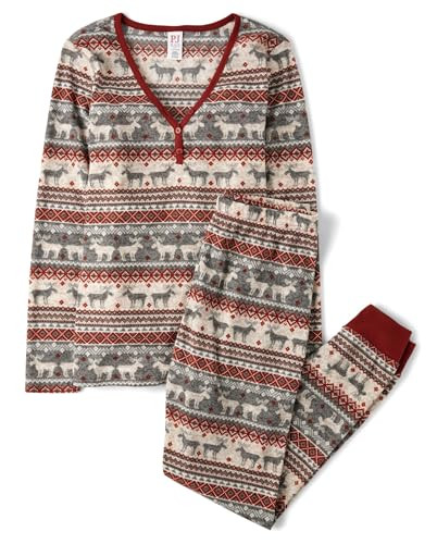 The Children's Place Family Matching, Plaid Waffle 2 Piece Pajama Sets | Amazon (US)