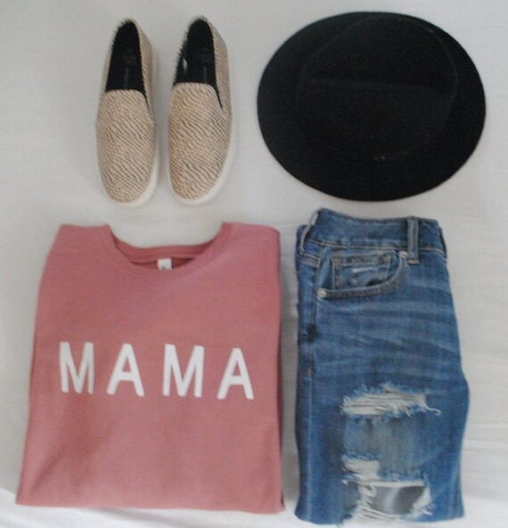 Mama Sweatshirt - Motherhood Sweatshirt - Mama unisex Crew - Mom Sweatshirt - Pink Sweats | Etsy (US)