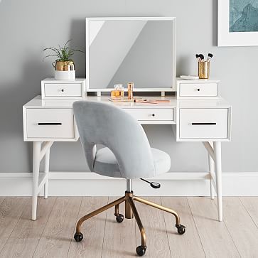 Mid-Century Vanity Desk Set (52") | West Elm (US)