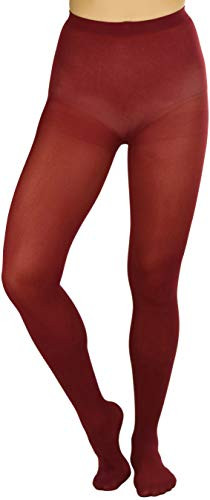 ToBeInStyle Women's Opaque Full Footed Panty Hose Leggings Tights Hosiery - Burgundy - One Size: Regular | Amazon (US)