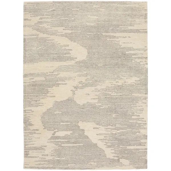 Star Modern Abstract Linear Shimmer Area Rug - 9'9" x 13'9" - Taupe/Ivory | Bed Bath & Beyond