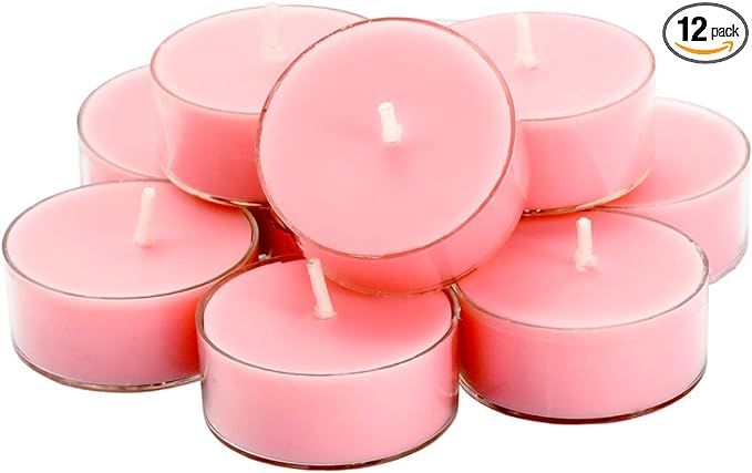 DEYBBY Natural Scented Soy Wax Tealight Candles Bulk, Romantic Rose Aromatherapy Luxury Tea Candl... | Amazon (US)