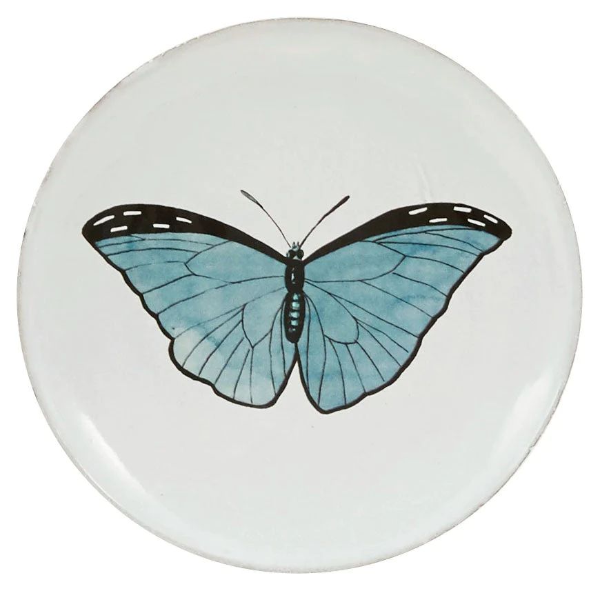 Astier de Villatte Blue Butterfly Plate | Jayson Home