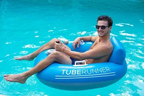 PoolCandy Tube Runner Motorized Water Float, Deluxe Inflatable Swimming Pool or Water Tube, 3-Bla... | Walmart (US)