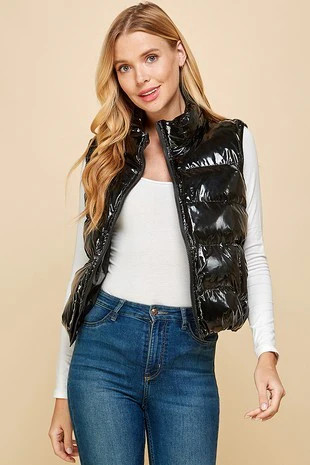PU Puffer Vest | Studio 4 Threads