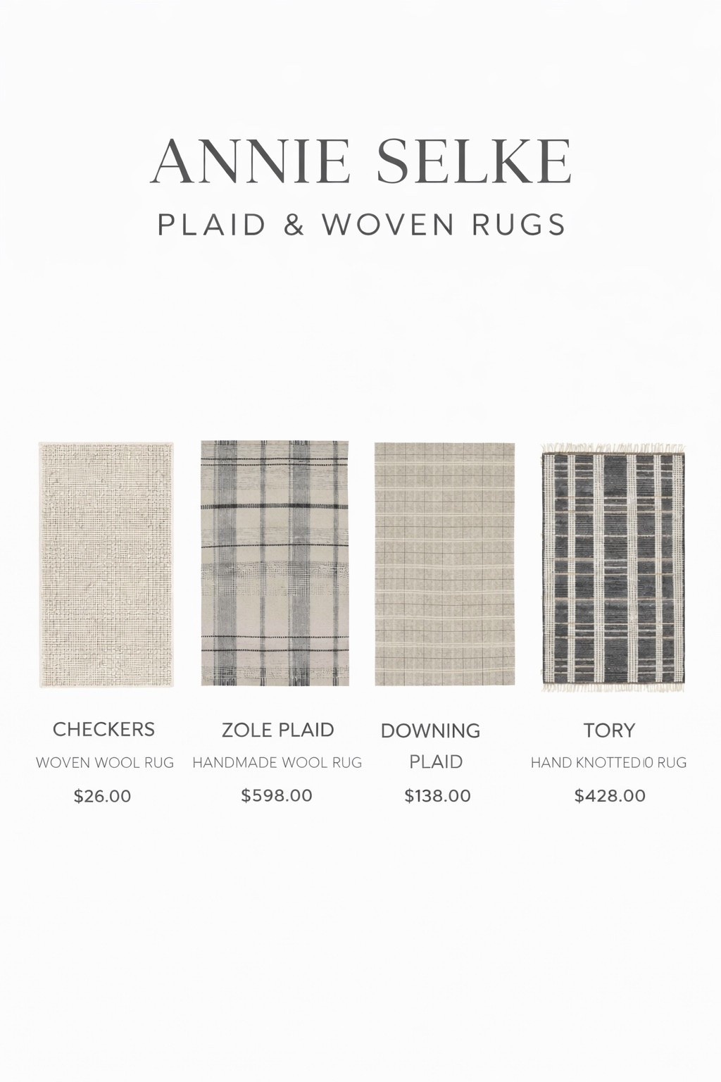 ANNIE SELKE PLAID RUGS
If you love that soft, neutral, designer look… these plaid and woven rugs are so good. Timeless patterns, beautiful texture, and they instantly elevate any space without feeling trendy. These are the kind of pieces that make a room feel layered and collected.

#LTKHome #LTKSaleAlert