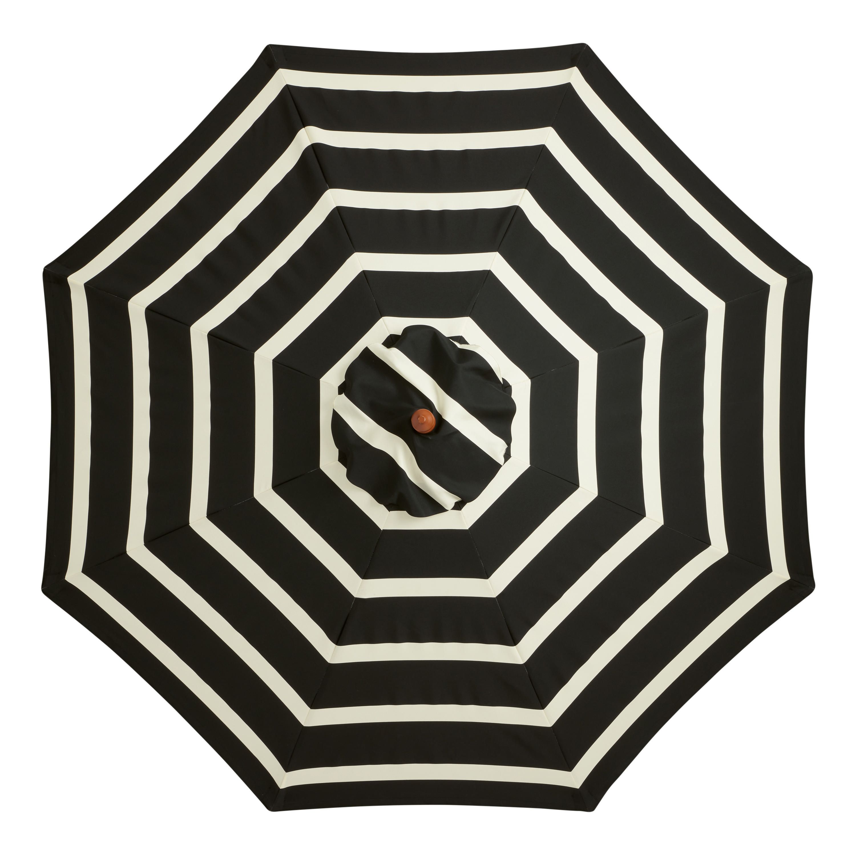 Black and White Stripe 9 Ft Replacement Umbrella Canopy | World Market