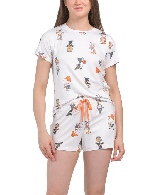 2pc Peanuts Retro Halloween Sleep Set | TJ Maxx