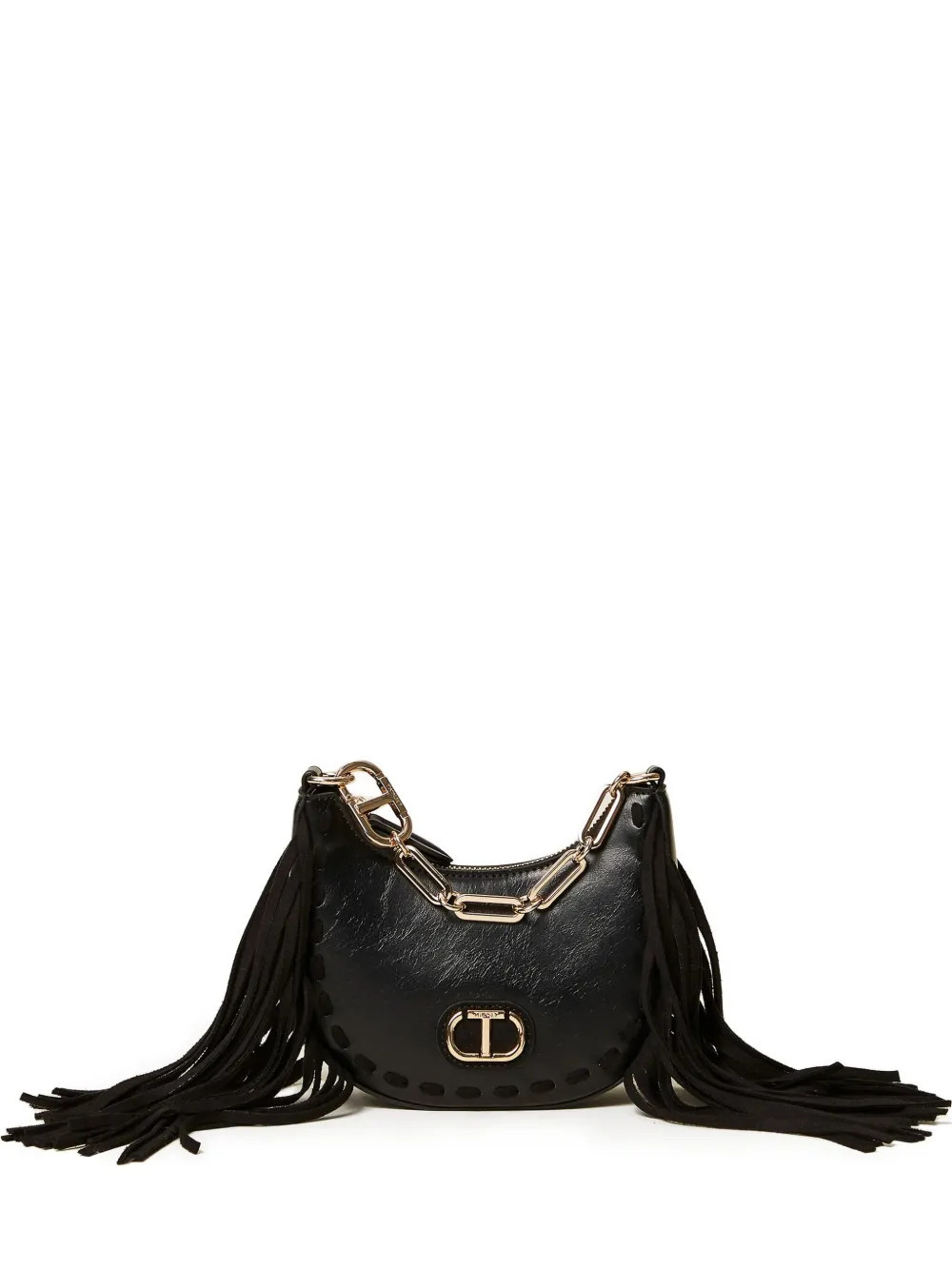 TWINSET fringe chain shoulder bag - Black | Farfetch Global