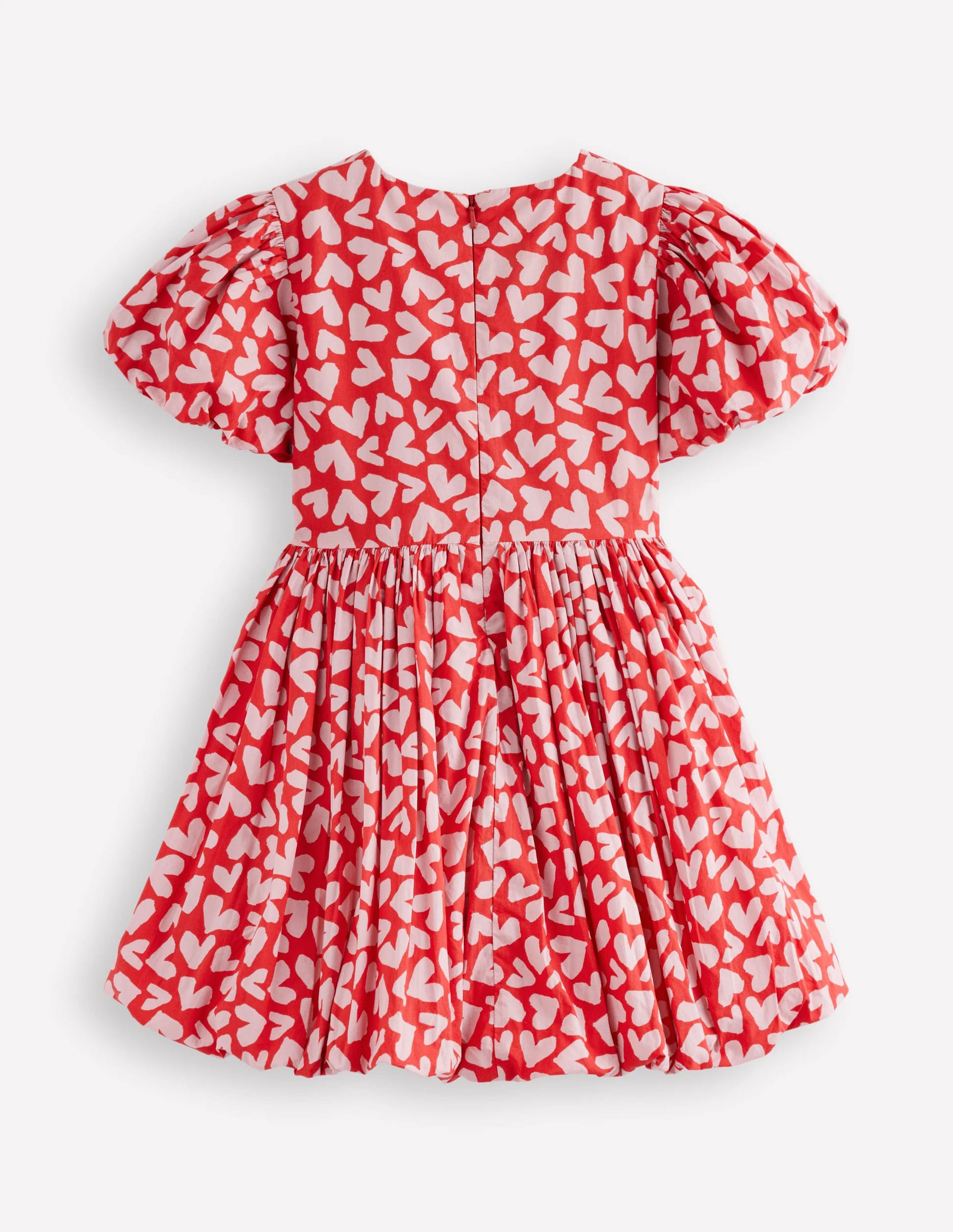 Bubble Hem Dress-Poppy Red Strawberry | Boden (US)