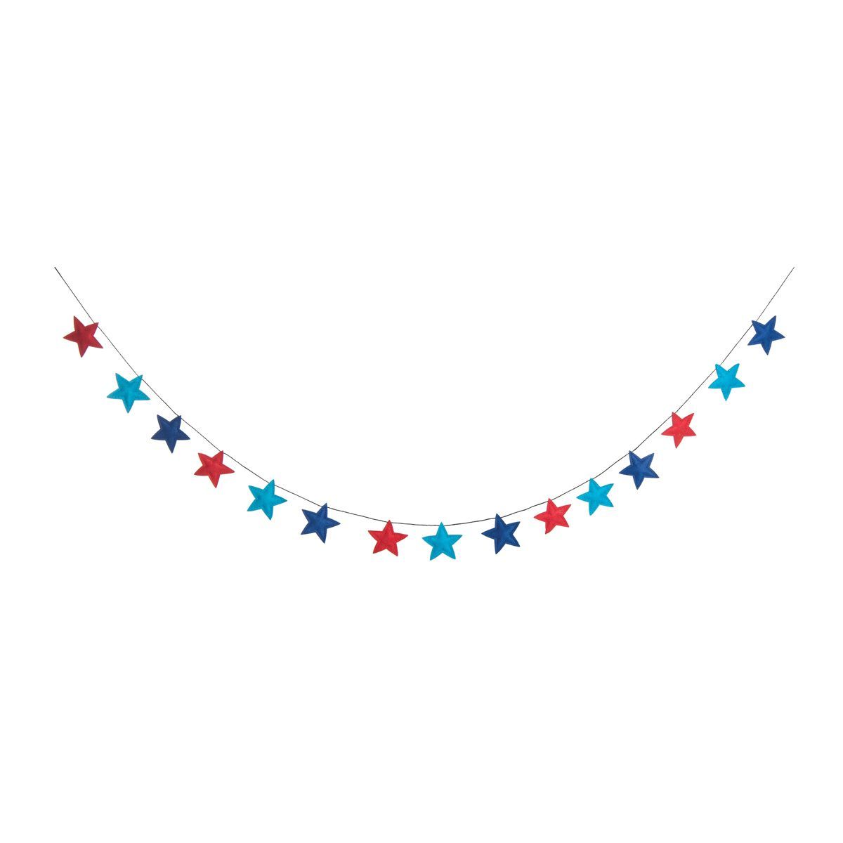 C&F Home 60" Patriotic Blue and Red July Fourth Star Garland | Target