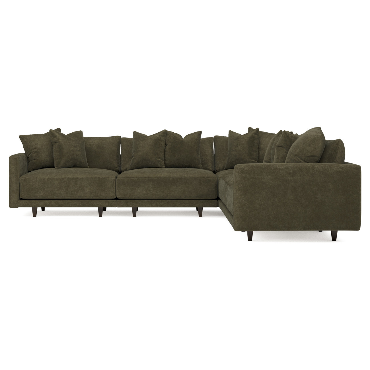 Toulouse Tuscan Olive Modular 5-Piece Corner Sectional - 129 | Kathy Kuo Home
