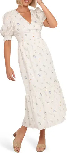 Steele Puff Sleeve Cotton Midi Dress | Nordstrom