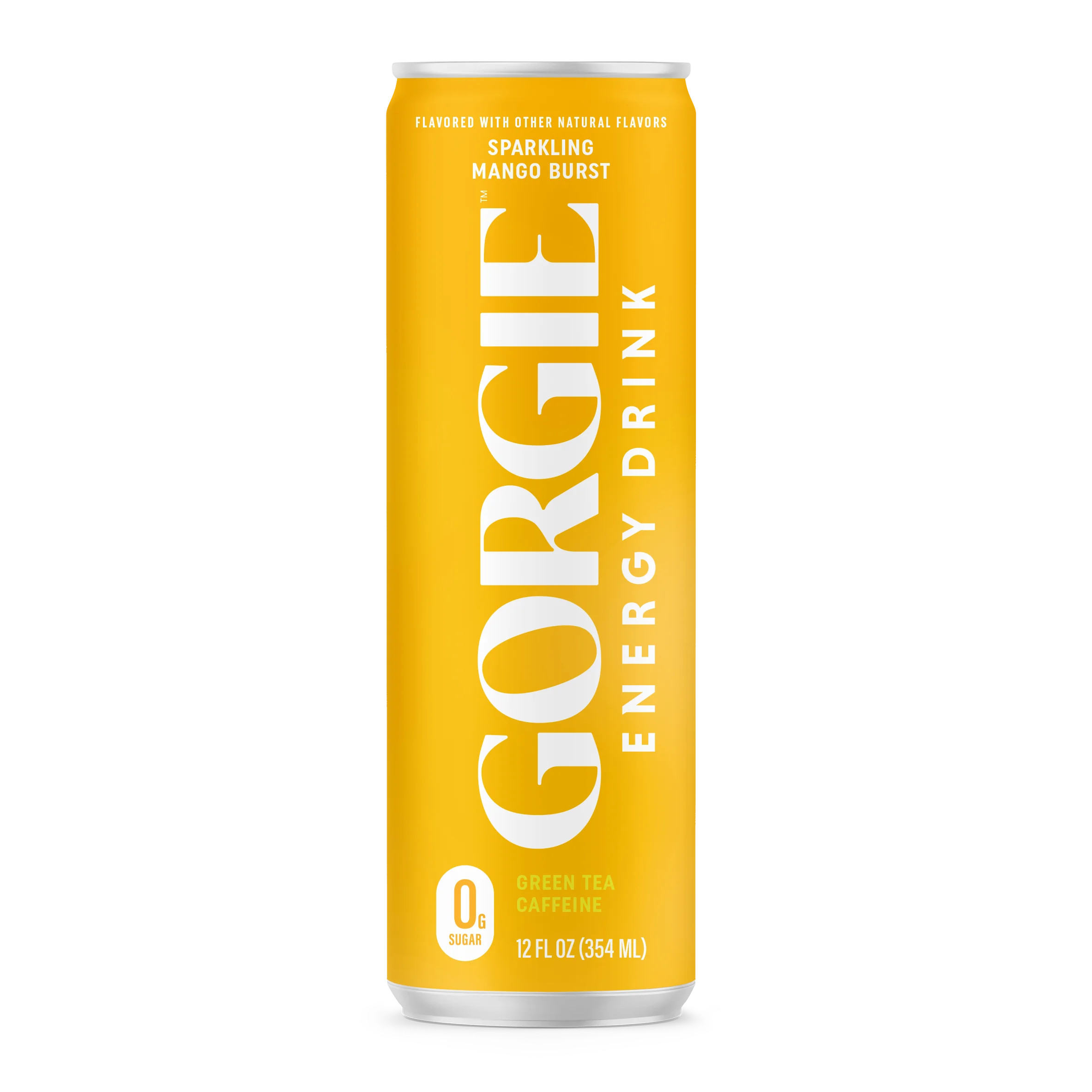GORGIE Sparkling Energy Drink, Mango Burst, 0 Sugar, Natural Caffeine from Green Tea, 12 fl oz Ca... | Walmart (US)
