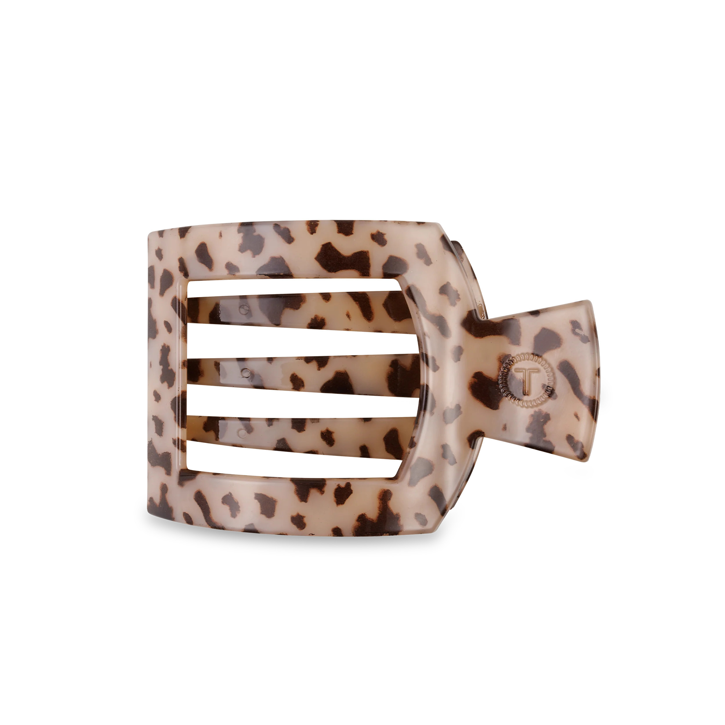 TELETIES - Square Flat Hair Clip | Med. | Blonde Tortoise | Southern Roots Clothing Co.